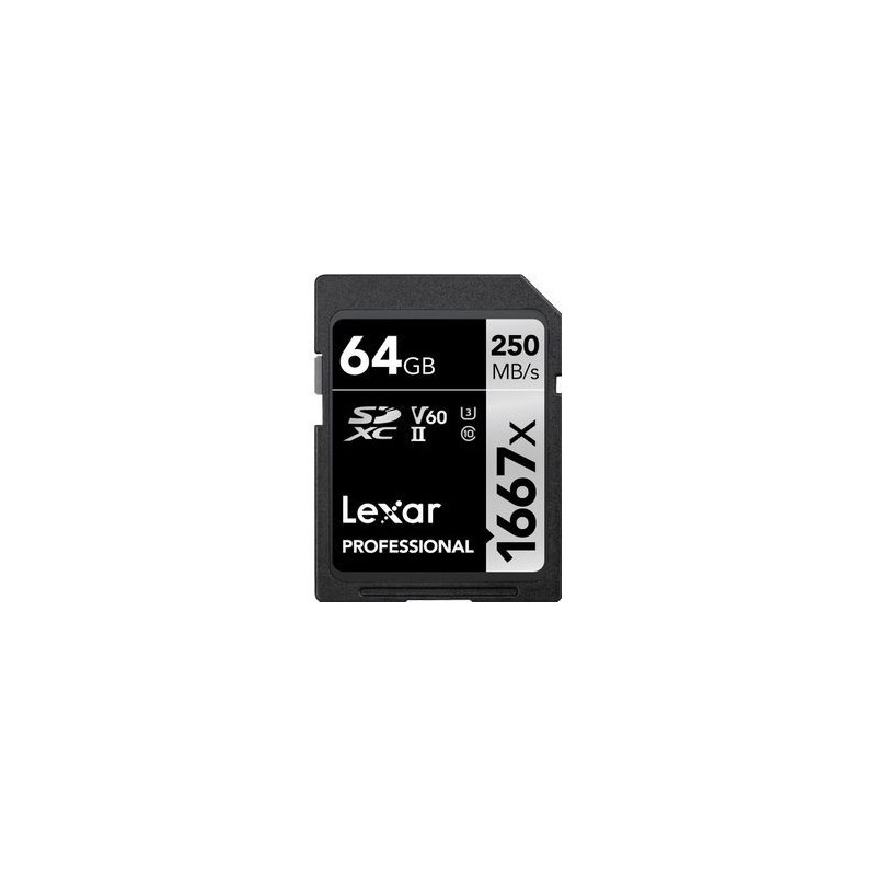 Lexar Professional SDXC UHS-II Memory Card 64GB 250MB/s